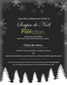 Invitation Noel Foraction