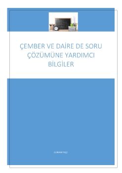 çember ve dairede yardımcı bilgiler