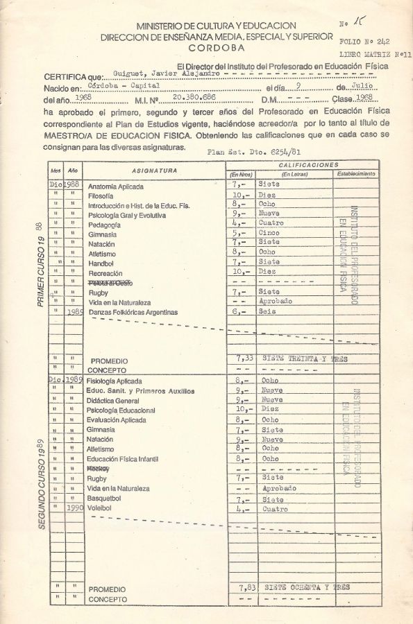 CURRICULUM