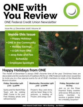 ONE With You Review Newsletter - December 2018 -