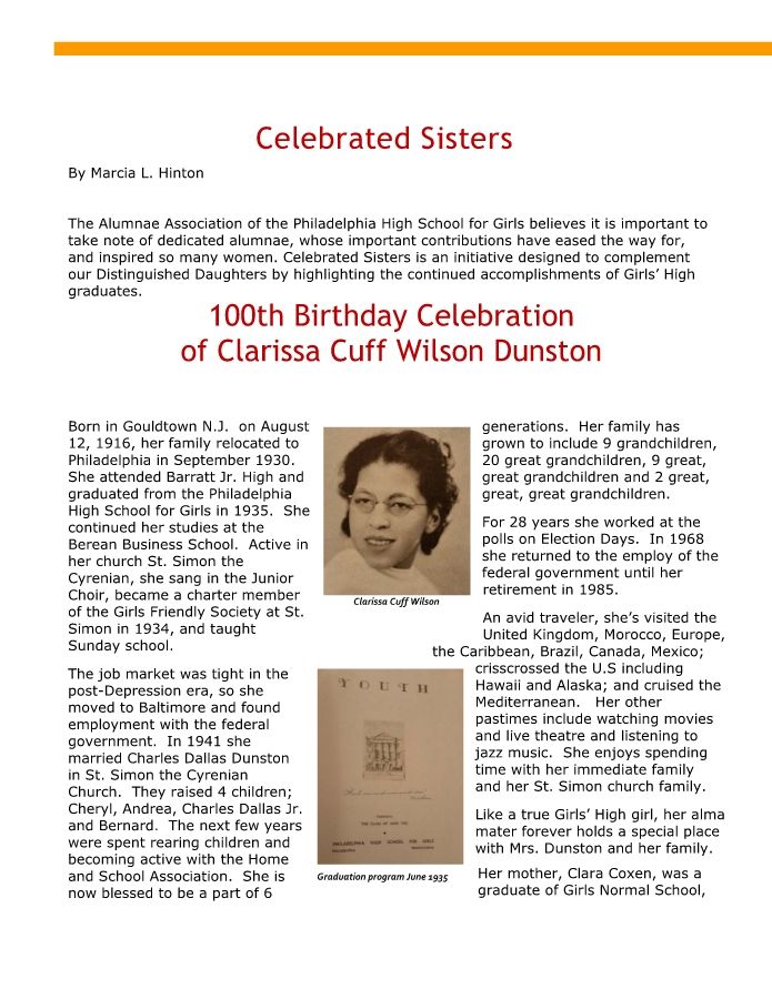 Clarissa Cuff Wilson Dunston