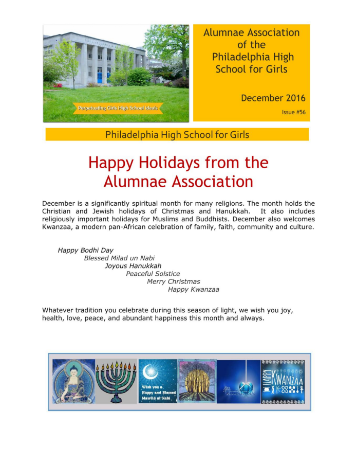 December 2016 Newsletter