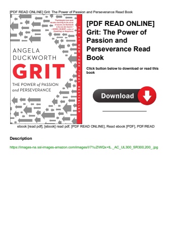 [pdf read online] grit the power of passion and perseverance read book