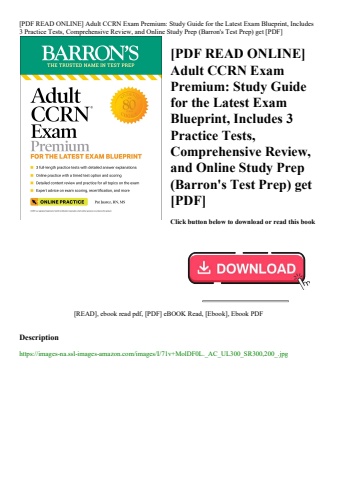[pdf read online] adult ccrn exam premium study guide for the latest exam blueprint  includes 3 prac