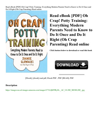 read ebook [pdf] oh crap! potty training everything modern parents need to know to do it once and do