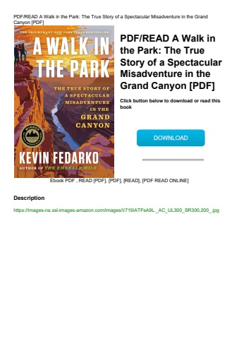 pdfread a walk in the park the true story of a spectacular misadventure in the grand canyon [pdf]