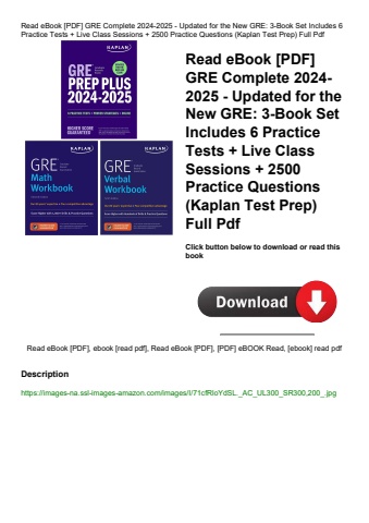 read ebook [pdf] gre complete 2024-2025 - updated for the new gre 3-book set includes 6 practice tes