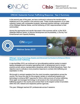 ODJFS Human Trafficking Response Summary 2018-2019