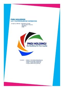 PNDJ HOLDINGS PRODUCT BookLet