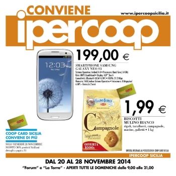 Volantino Ipercoop Sicilia Fine Novembre 2014