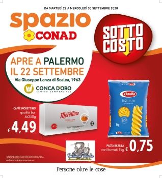 Volantino Apertura Spazio Conad Conca D'Oro Palermo 2020