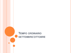 Tempo ordinario settembre/ottobre