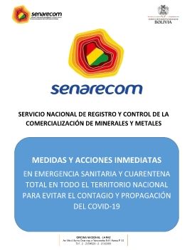 MEDIDAS Y ACCIONES INMEDIATAS EN EMERGENCIA SANITARIA - SENARECOM