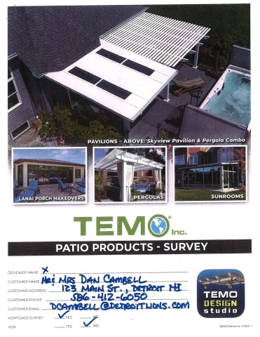 TEMO Property Survey Example