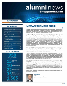 SMRH Summer 2020 Alumni News Newsletter