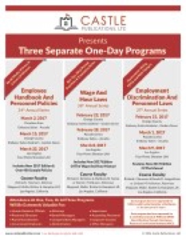 Castle Publications Winter 2017 Seminars