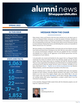 Sheppard Mullin Alumni News Newsletter Spring 2022