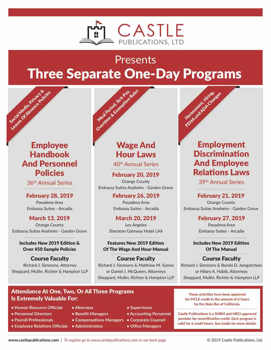 Castle Publications Winter 2019 Seminars