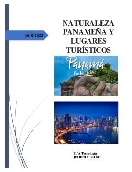 NATURALEZA PANAMEÑA Y LUGARES TURÍSTICOS