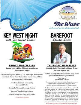 The Club At Barefoot Beach - March 2018 Newsletter