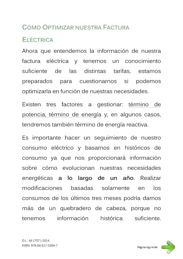 6. Cómo optimizar nuestra factura eléctrica