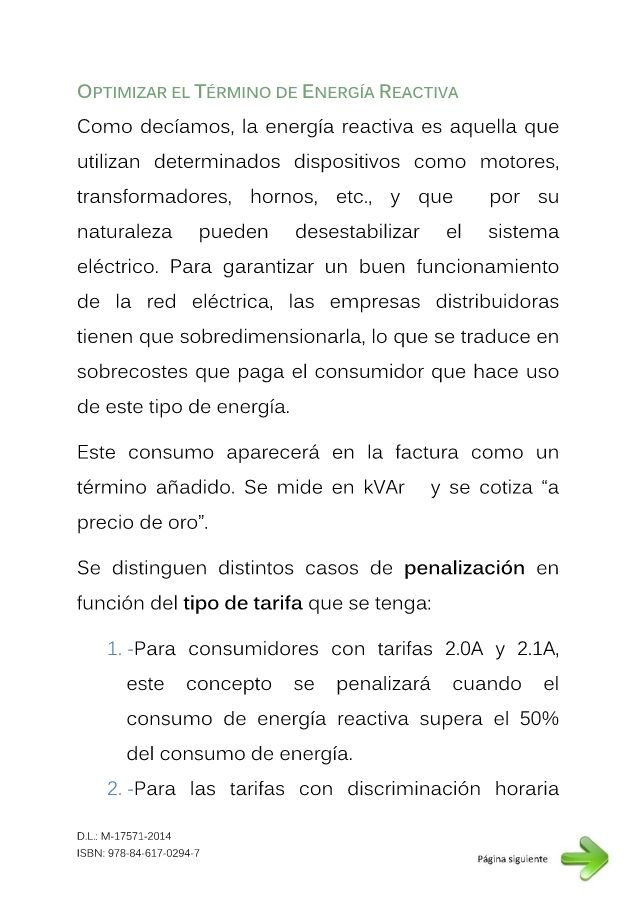 9. Optimizar el término de energía reactiva