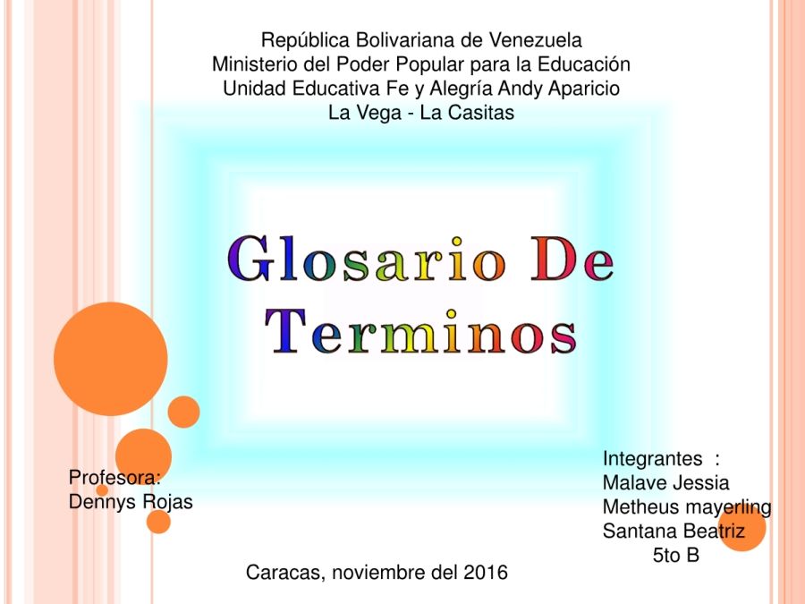 Glosario