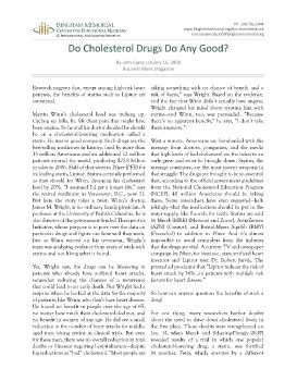 Do Cholesterol Drugs Work