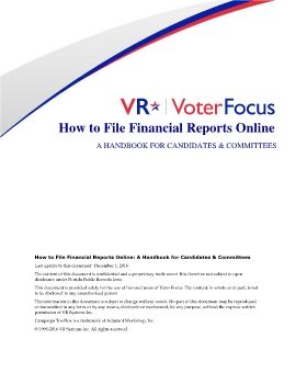 Voter Focus How to File Financial Reports Online