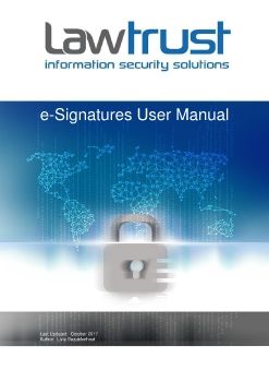 LAWTRUST eSignatures User Manual