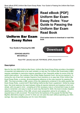 read ebook [pdf] uniform bar exam essay rules your guide to passing the uniform bar exam read book