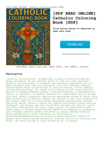 [pdf read online] catholic coloring book [pdf]