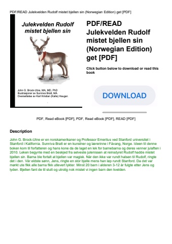 pdfread julekvelden rudolf mistet bjellen sin (norwegian edition) get [pdf]