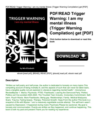 pdfread trigger warning i am my mental illness (trigger warning compilation) get [pdf]