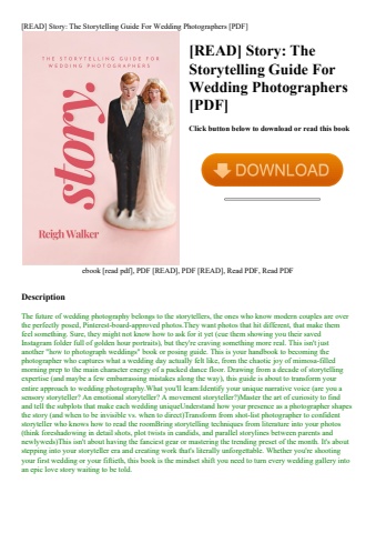 [read] story the storytelling guide for wedding photographers [pdf]