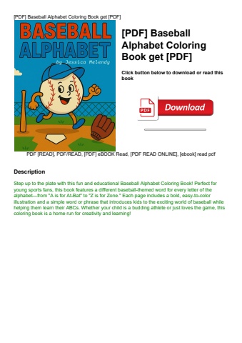 [pdf] baseball alphabet coloring book get [pdf]