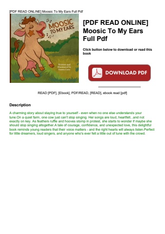 [pdf read online] moosic to my ears full pdf