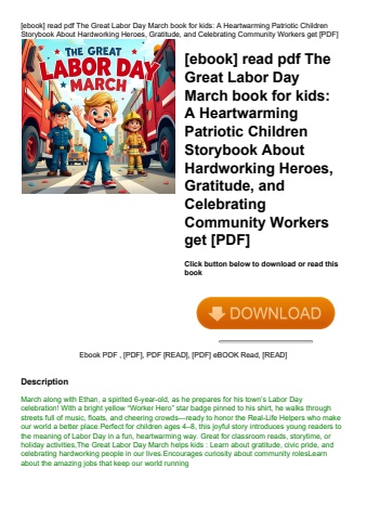 [ebook] read pdf the great labor day march book for kids a heartwarming patriotic children storybook