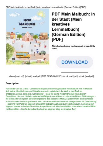 pdf mein malbuch in der stadt (mein kreatives lernmalbuch) (german edition) [pdf]