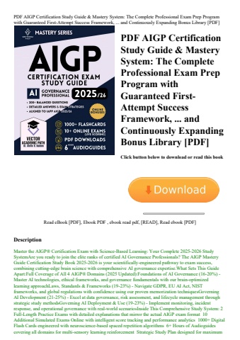 pdf aigp certification study guide & mastery system the complete professional exam prep program with