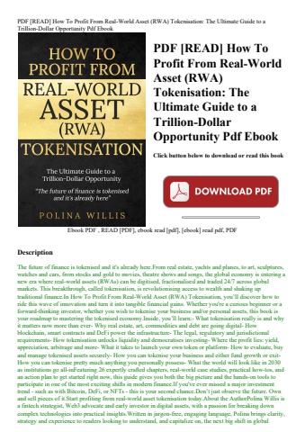 pdf [read] how to profit from real-world asset (rwa) tokenisation the ultimate guide to a trillion-d