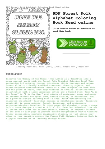 pdf forest folk alphabet coloring book read online