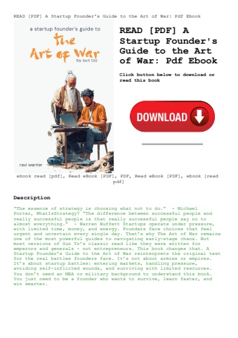 read [pdf] a startup founder's guide to the art of war pdf ebook