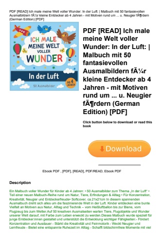 pdf [read] ich male meine welt voller wunder in der luft  malbuch mit 50 fantasievollen ausmalbilder