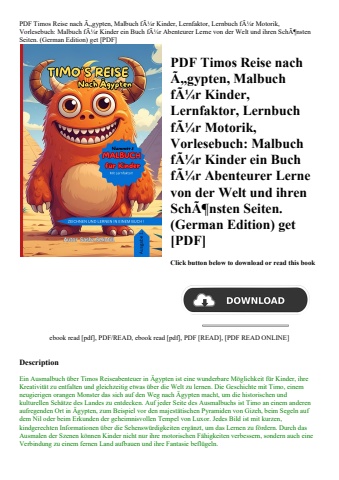 pdf timos reise nach ãƒâ„gypten  malbuch fãƒâ¼r kinder  lernfaktor  lernbuch fãƒâ¼r motorik  vorlese