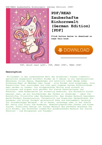 pdfread zauberhafte einhornwelt (german edition) [pdf]