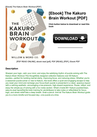 [ebook] the kakuro brain workout [pdf]