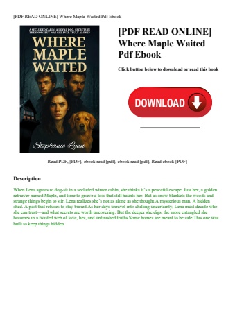 [pdf read online] where maple waited pdf ebook