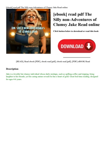 [ebook] read pdf the silly non-adventures of clumsy jake read online