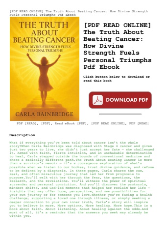 [pdf read online] the truth about beating cancer how divine strength fuels personal triumphs pdf ebo